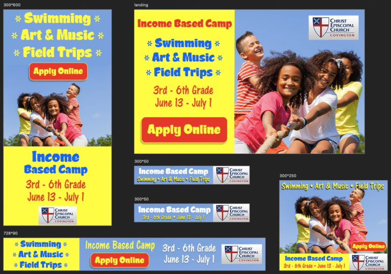 Ceep digital display ads income based summer camp