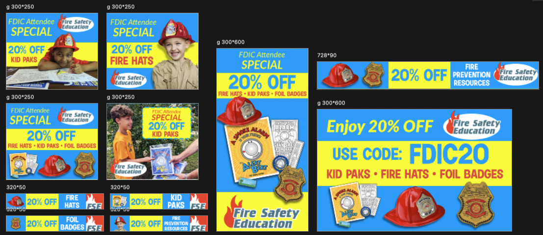 fire safety education ad creatives 20% off