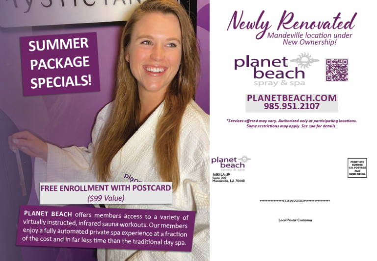 planet beach display ad image woman in robe